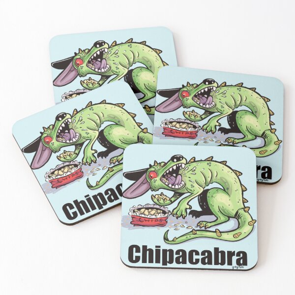 Item preview, the Chipacabra eating chips designed and sold by YazminCityArts.