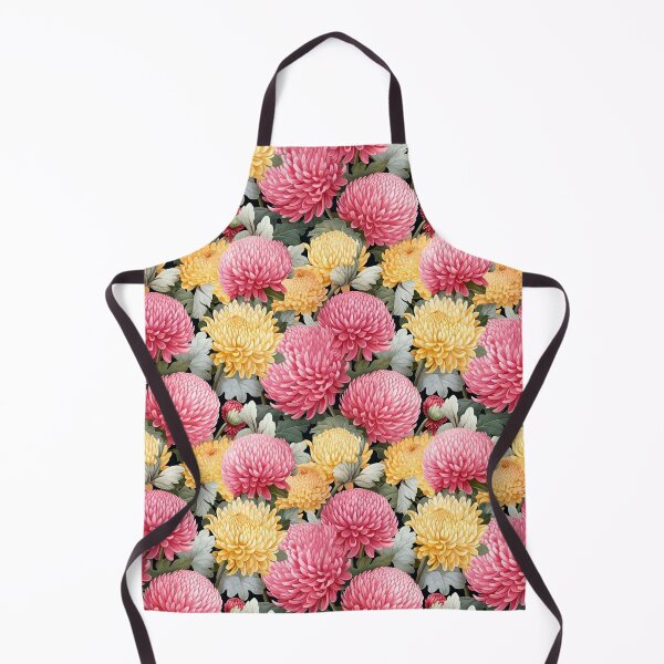 Artikelvorschau, Königlich rosa und gelbe Chrysanthemen entworfen und verkauft von Artdroid.
