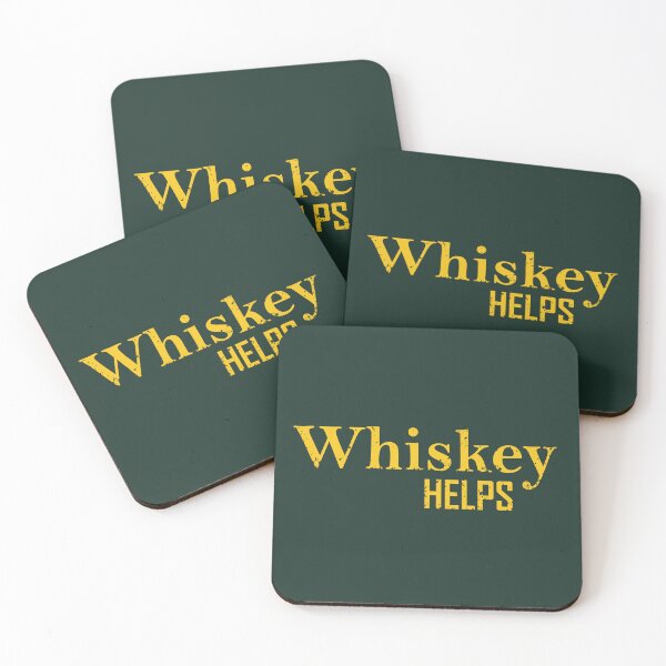 Item preview, Whiskey Helps Funny drinking quote lover whisky drinker sayings jokes slogan designed and sold by Alexaltay.