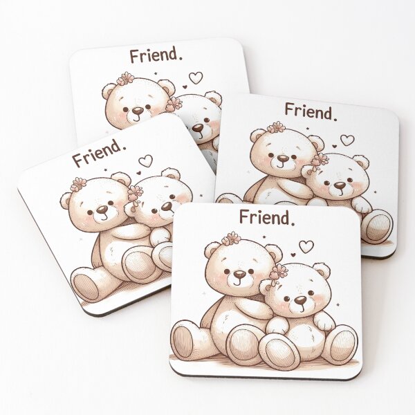 Item preview, "Sweet Teddy Bear Friendship: Playful Illustration with Cute Details" designed and sold by Huycao211.