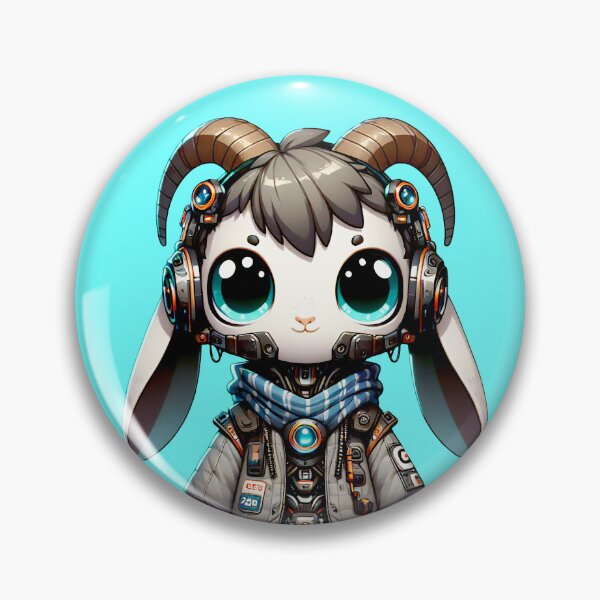 Item preview, Cute Cyberpunk Robot Goat! designed and sold by kukamatsu.