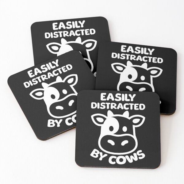 Item preview, Easily Distracted By Cows! Funny Cow Cartoon designed and sold by PMCreative.