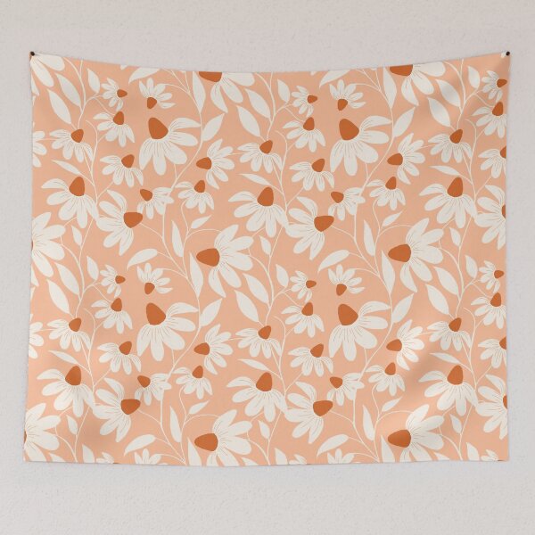 Item preview, Pantone Color 2024 Floriography - White Coneflower - Peach Fuzz  designed and sold by susycosta.