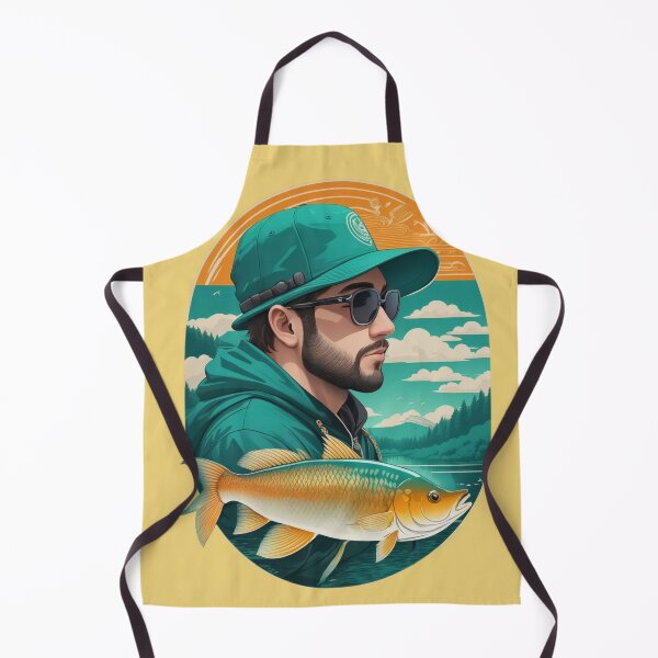 Item preview, A fisherman catches carp designed and sold by ArtBoom73.