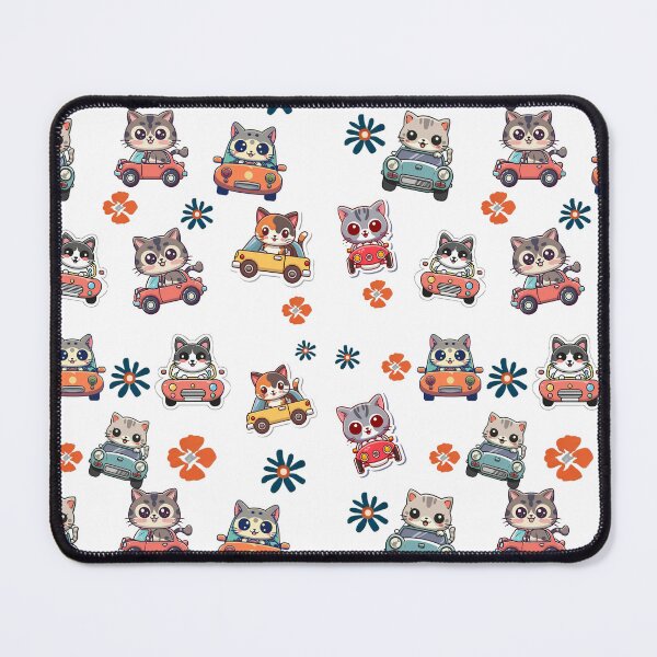 Item preview, Cute Cats in Cars All Over Print designed and sold by EasyPrints337.