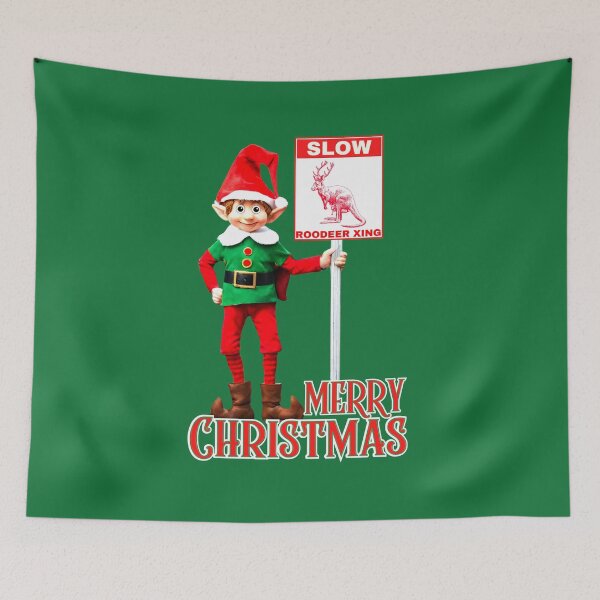 Item preview, Australian Merry Christmas Elf Aussie Roodeer Xmass designed and sold by theflandonian.