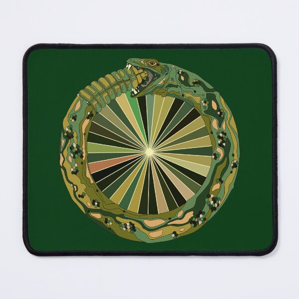 Item preview, Ouroboros green with rays designed and sold by O Grimley.