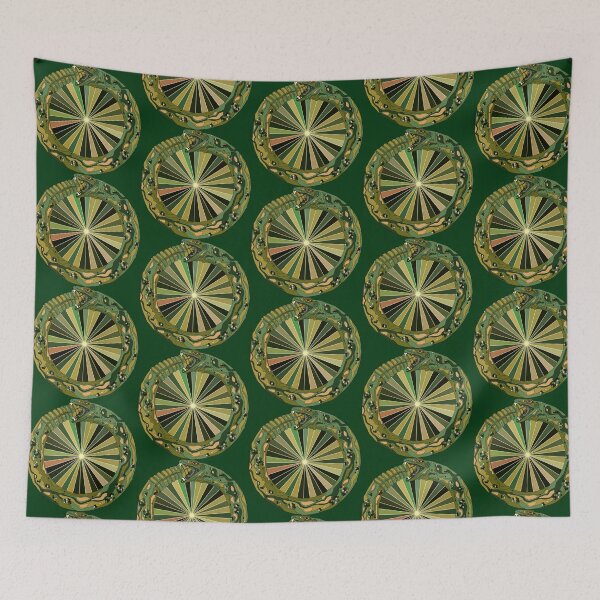 Item preview, Ouroboros green with rays designed and sold by O Grimley.