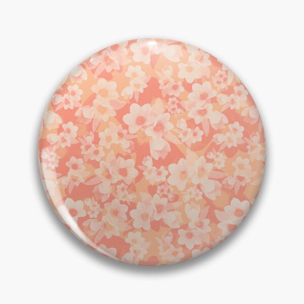 Item preview, Pantone color of the year 2024 peach fuzz floral designed and sold by ExtraCaffeine.