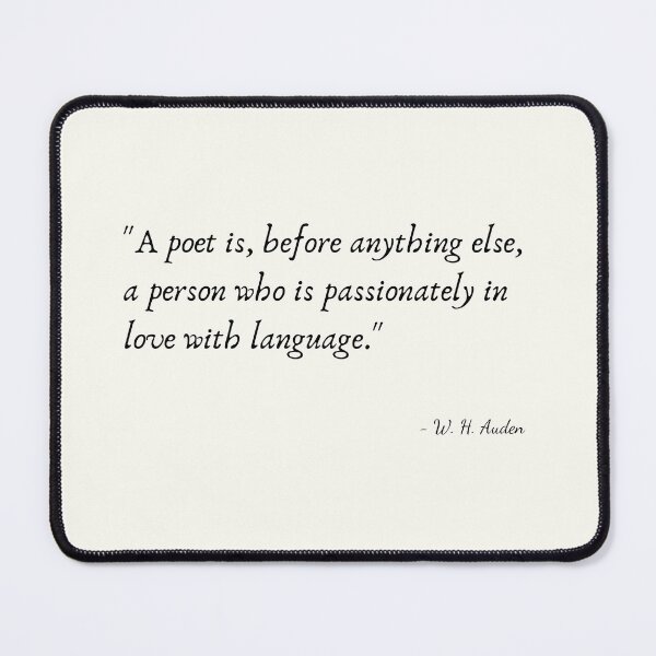Item preview, A Quote about Poetry by W. H. Auden designed and sold by Poemit.