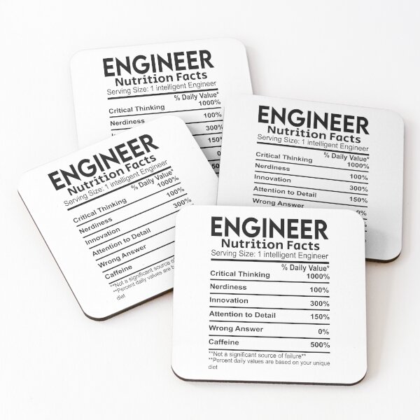 Item preview, Engineer Nutrition Facts designed and sold by Anniebuh.