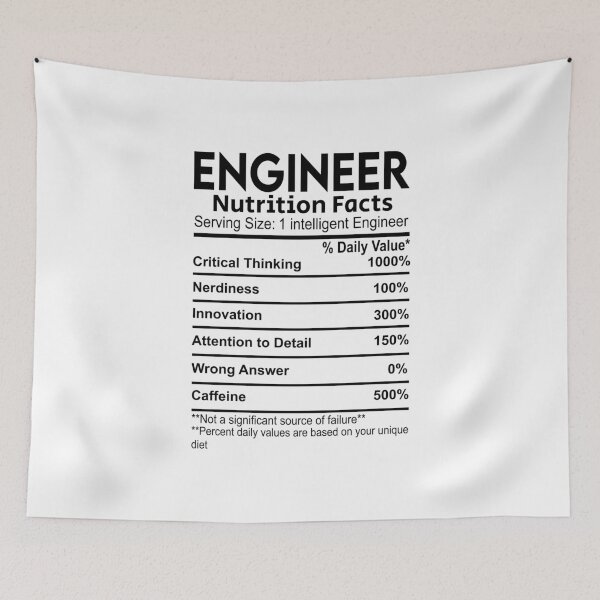 Item preview, Engineer Nutrition Facts designed and sold by Anniebuh.