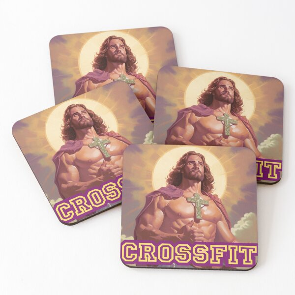 Item preview, crossfit - buff jesus - hallowed be thy gains designed and sold by Alyn8.