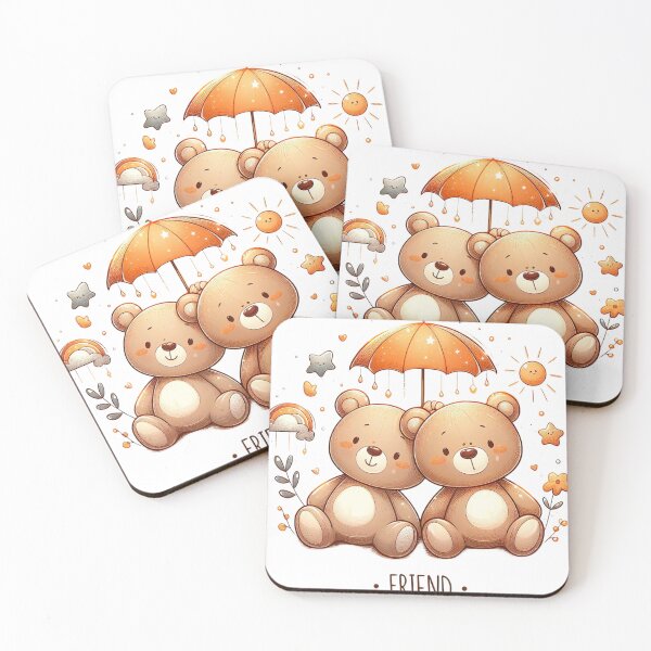 Item preview, "Sweet Teddy Bear Friendship: Playful Illustration with Cute Details" designed and sold by Huycao211.