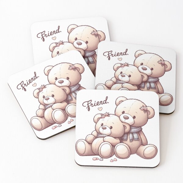 Item preview, "Sweet Teddy Bear Friendship: Playful Illustration with Cute Details" designed and sold by Huycao211.