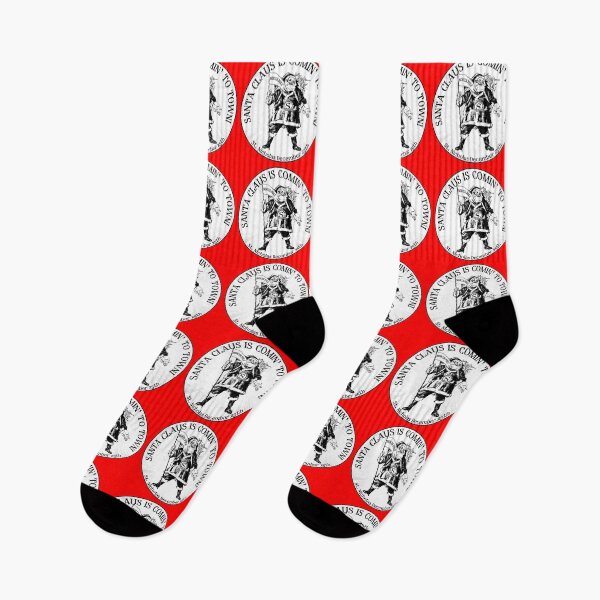 Item preview, St. Nicholas December 25th Santa Claus is Coming to Town Retro North Pole designed and sold by theflandonian.