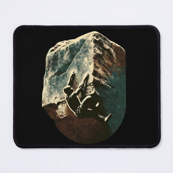 Item preview, Vintage Climber - Retro Style Bouldering Illustration designed and sold by Retro Travel Design.
