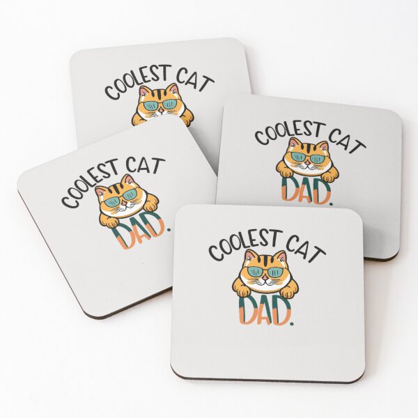 Item preview,  Coolest Cat Dad carton art designed and sold by Moad Fahim.