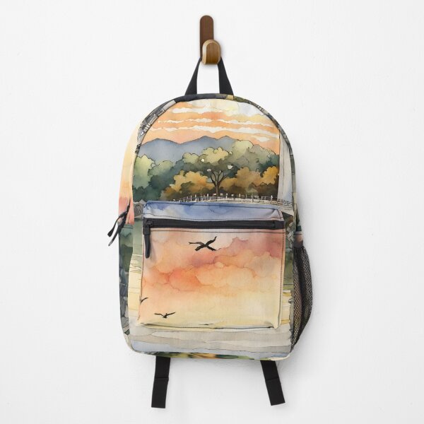 Item preview, Hiroshima Peace Memorial at Sunset: Watercolor Tranquility in Japan designed and sold by LSVart.