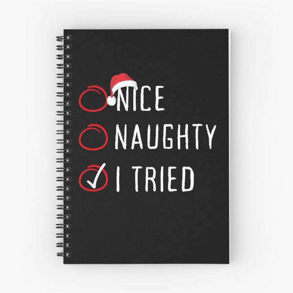 Item preview, Nice Naughty I Tried Funny Christmas List Xmas Santa Claus designed and sold by Artisticlions-A.