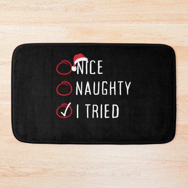 Item preview, Nice Naughty I Tried Funny Christmas List Xmas Santa Claus designed and sold by Artisticlions-A.