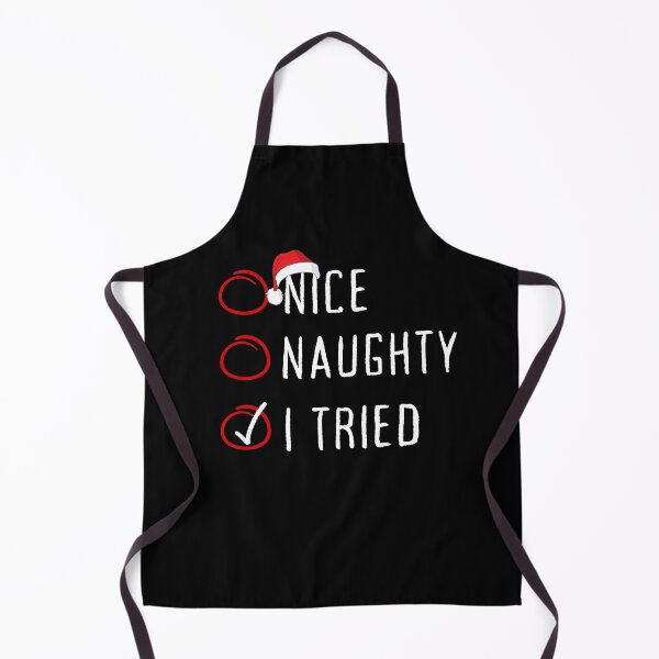 Item preview, Nice Naughty I Tried Funny Christmas List Xmas Santa Claus designed and sold by Artisticlions-A.