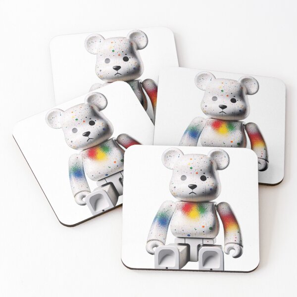 Item preview, "Multicolored Bearbrick Transformation: Captivating White Palette Illustration" designed and sold by Huycao211.