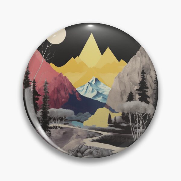 Item preview, Negative Effect Collage Style Landscape of Nature and Mountains designed and sold by Je-we.