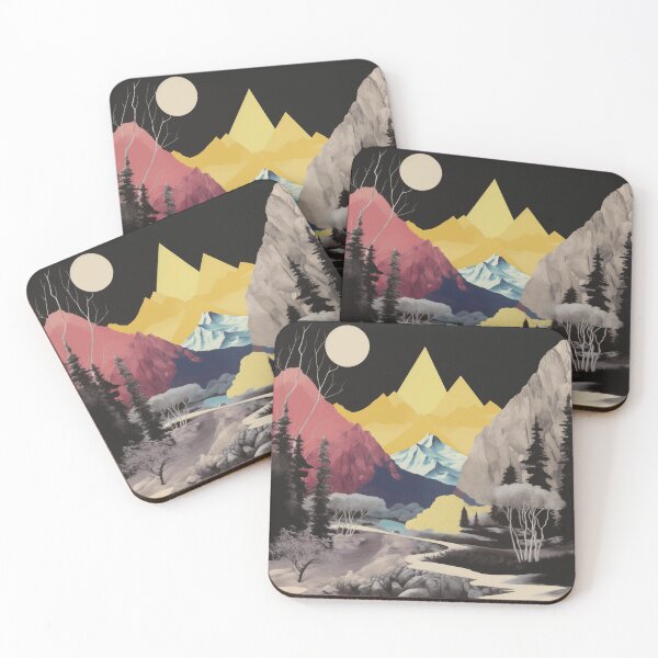Item preview, Negative Effect Collage Style Landscape of Nature and Mountains designed and sold by Je-we.