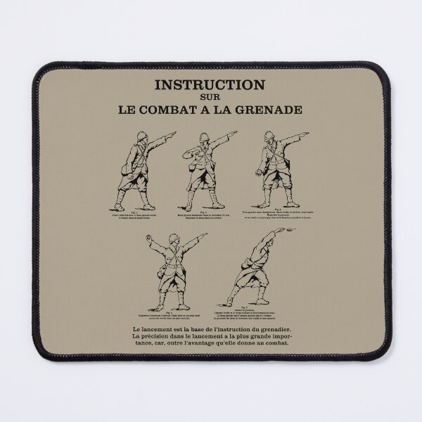 Item preview, WW1 French Grenade Throwing Instructions Funny Diagram designed and sold by MilitaryMart.