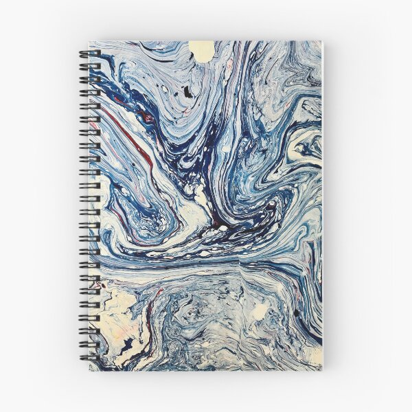 Item preview, Marbled book endpaper blue tones designed and sold by Ponted.