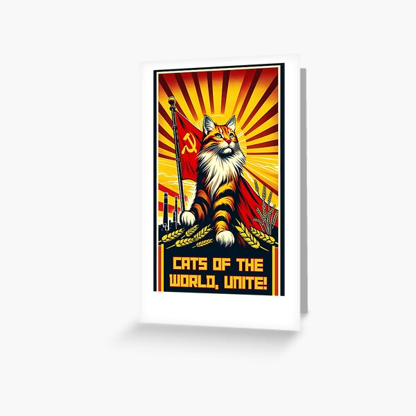 Item preview, All Cats Are Communists Propaganda Print designed and sold by chapmaning.