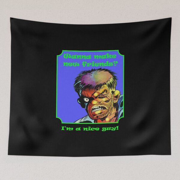 Item preview, Wanna make new friends? - Vintage horror comic cover designed and sold by Alex Starcatcher.