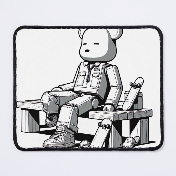 Item preview, "Multicolored Bearbrick Transformation: Captivating White Palette Illustration" designed and sold by Huycao211.