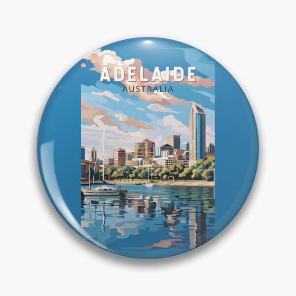 Item preview, Adelaide Australia Travel Art Vintage designed and sold by KrisSidDesigns.