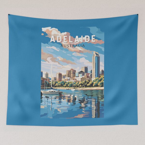 Item preview, Adelaide Australia Travel Art Vintage designed and sold by KrisSidDesigns.