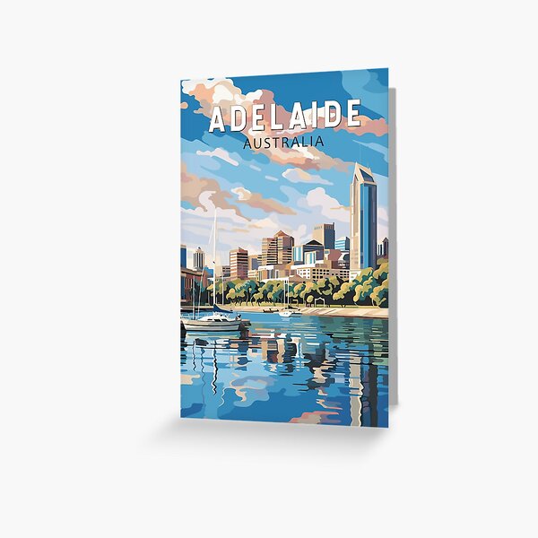 Item preview, Adelaide Australia Travel Art Vintage designed and sold by KrisSidDesigns.