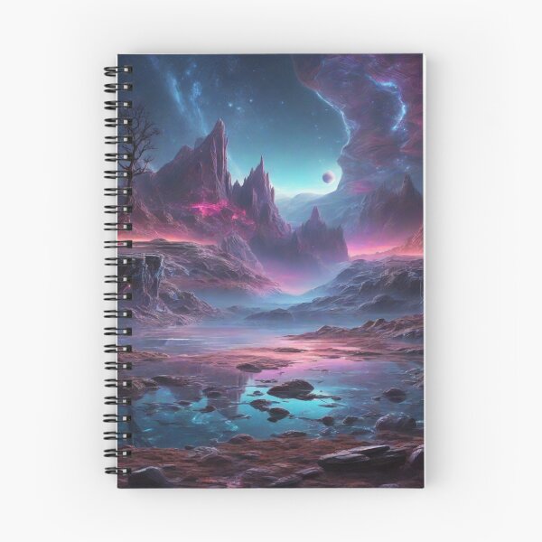 Item preview, Otherworldly Panorama: Giant Valleys and Neon Illumination on an Alien World designed and sold by RedArtG09.