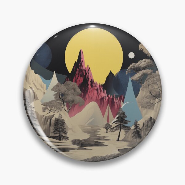 Item preview, Negative Effect Collage Style Landscape of Nature and Mountains at Night designed and sold by Je-we.