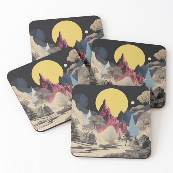 Item preview, Negative Effect Collage Style Landscape of Nature and Mountains at Night designed and sold by Je-we.