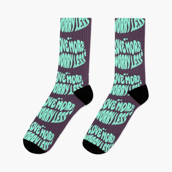 Item preview, Love More Worry Less | 60s Psy Lettering designed and sold by monkeybusiness.pt.
