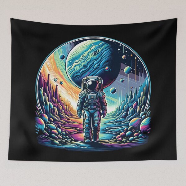 Item preview, Voyager's Realm: Astronaut Amidst Exotic Planetary Vistas designed and sold by CreationP.