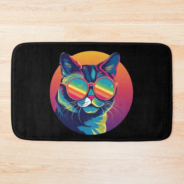 Item preview, Retro Rainbow Kitty designed and sold by TheArtfulPair.