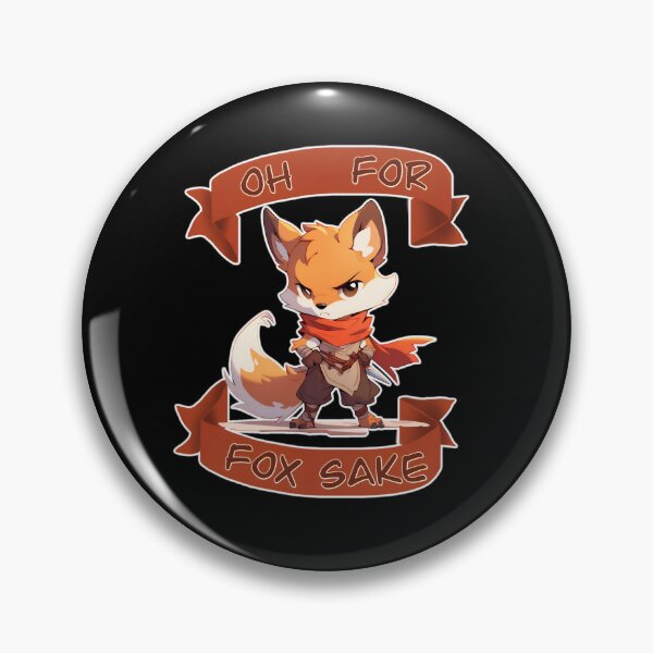 Item preview, Oh For Fox Sake Smolder Fox Banner Black Tee Shirt by Zeesdesign on Redbubble designed and sold by ZEESDESIGN.