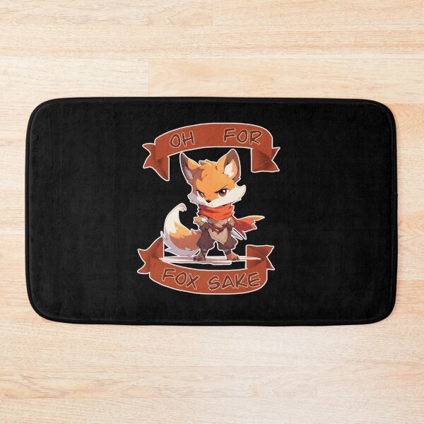 Item preview, Oh For Fox Sake Smolder Fox Banner Black Tee Shirt by Zeesdesign on Redbubble designed and sold by ZEESDESIGN.