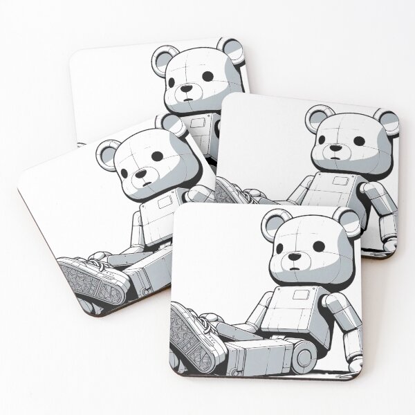 Item preview, "Multicolored Bearbrick Transformation: Captivating White Palette Illustration" designed and sold by Huycao211.