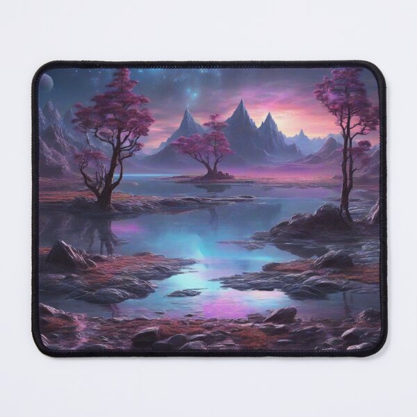 Item preview, Neon Horizons: Exploring an Alien Oasis with Crystalized Lakes designed and sold by RedArtG09.