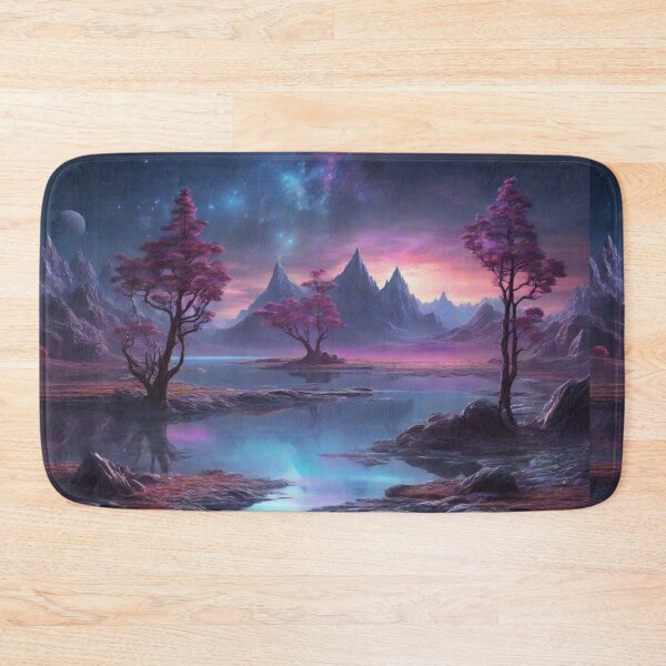 Item preview, Neon Horizons: Exploring an Alien Oasis with Crystalized Lakes designed and sold by RedArtG09.