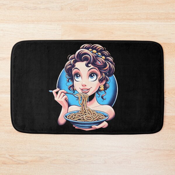 Item preview, Girl Eating Spaghetti designed and sold by WorldByFlowers.