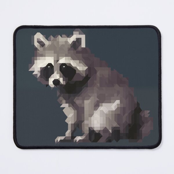 Aperçu de l'œuvre Pixelated Raccoon créée et vendue par Midnight Garden.